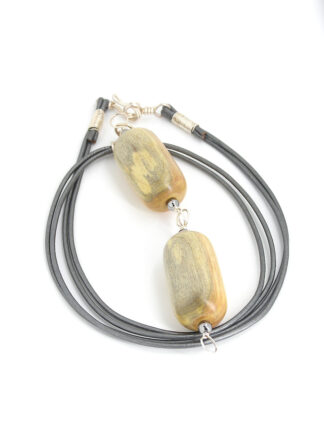 Cascara 2-bead Pendant Necklace - #134