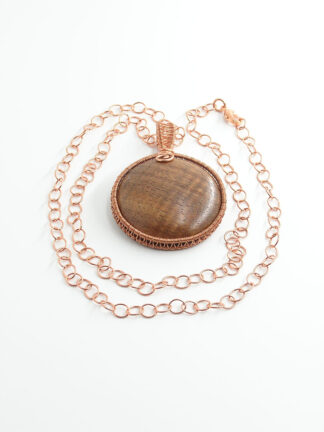 Curly Koa Pendant Necklace - #172