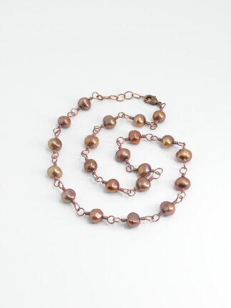 Milk Chocolate Pearl Necklace - #175
