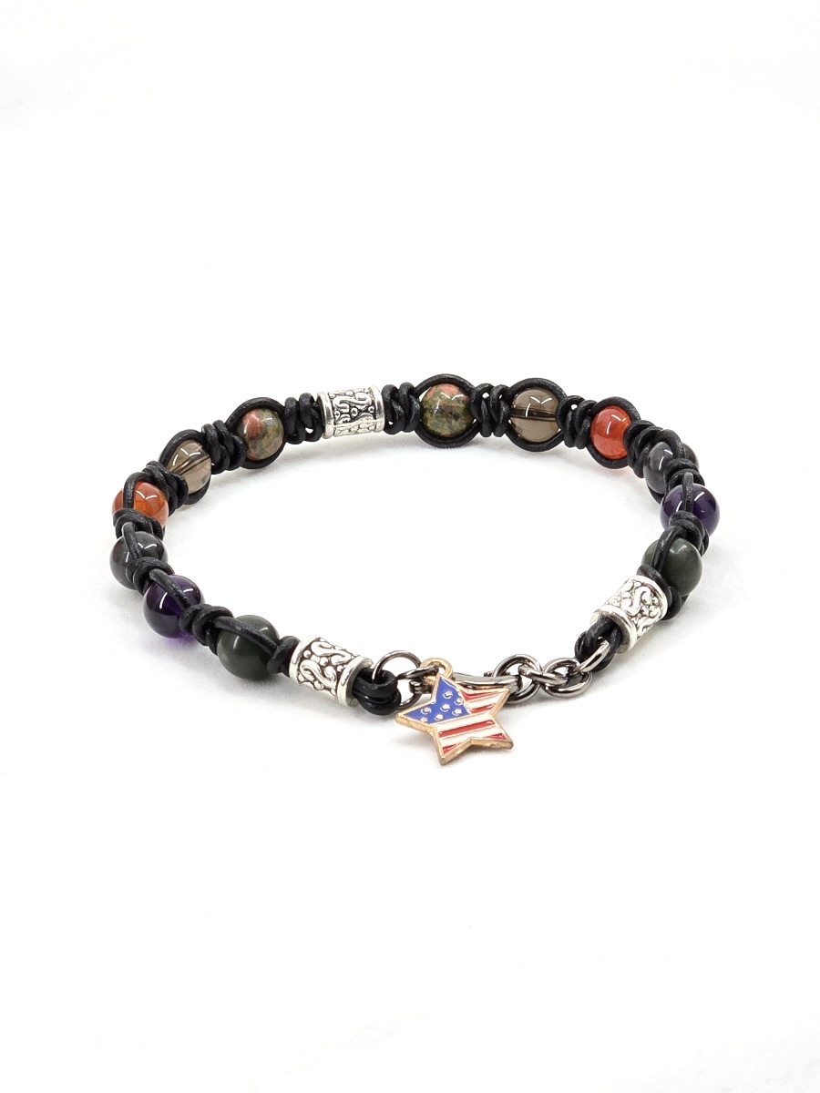 Acrostic Leather Bracelet - #309